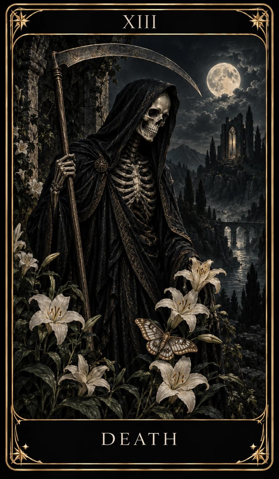 Death from the Nine Tarot, upright.
