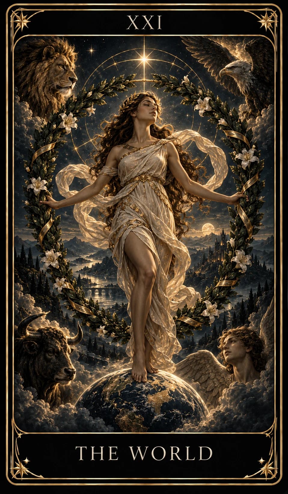 The World from the Nine Tarot, upright.